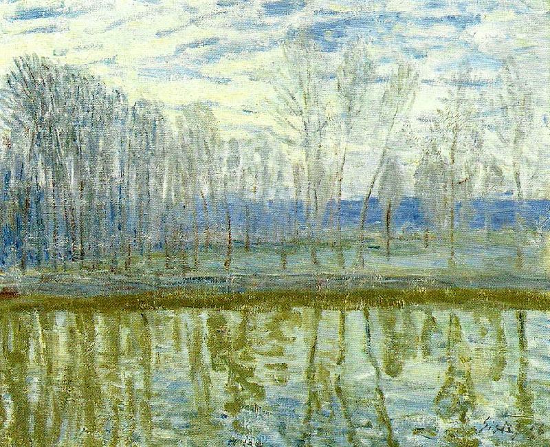 Alfred Sisley vid loings stander France oil painting art